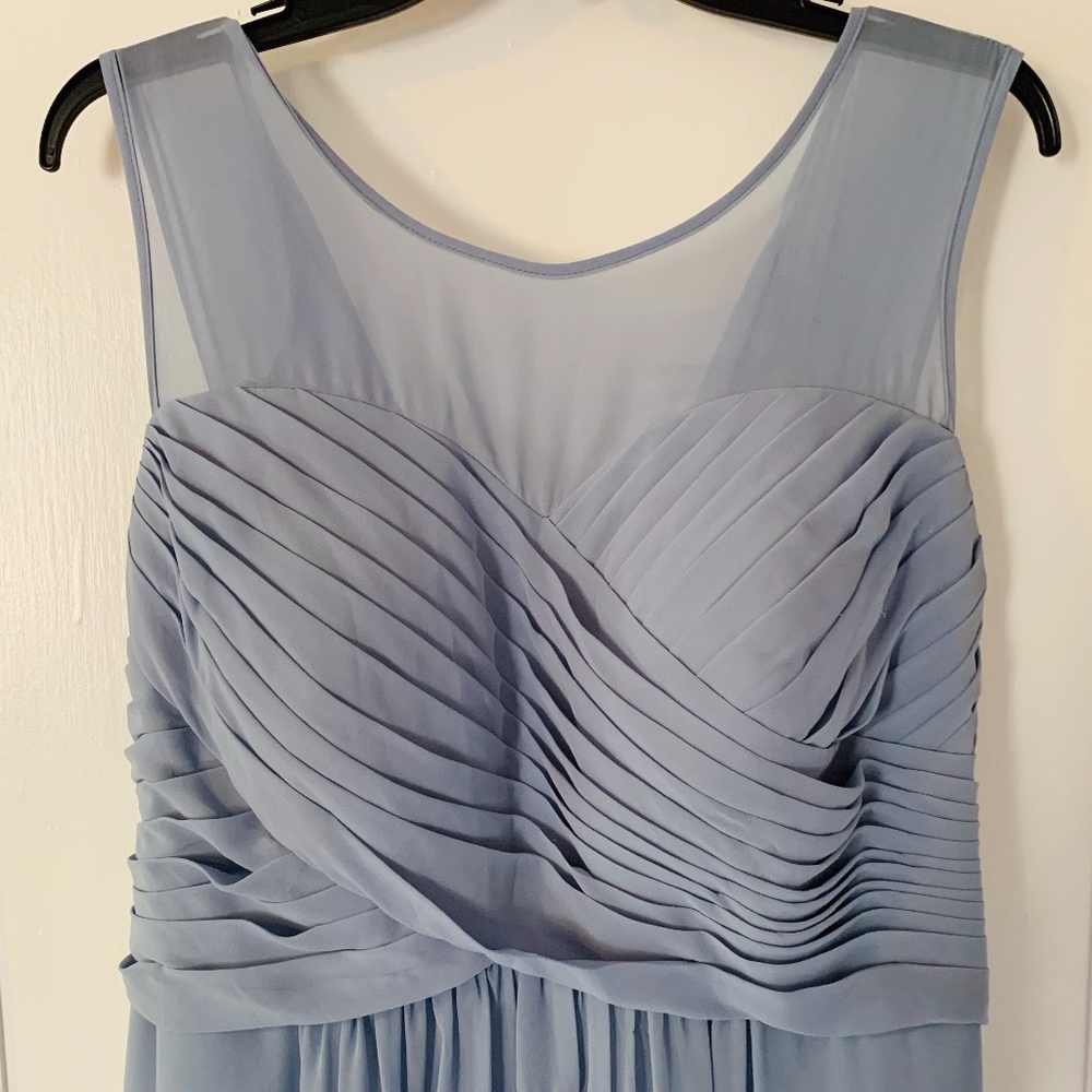 Dusty Blue Azazie Bridesmaid Dress - size 16
